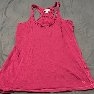 American Eagle Light Maroon Tank with Razorback, Size Small